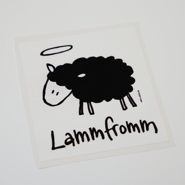 Aufkleber: Lammfromm